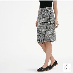 MM Lafleur Grove Knit Faux Wrap Pencil Skirt Size Small